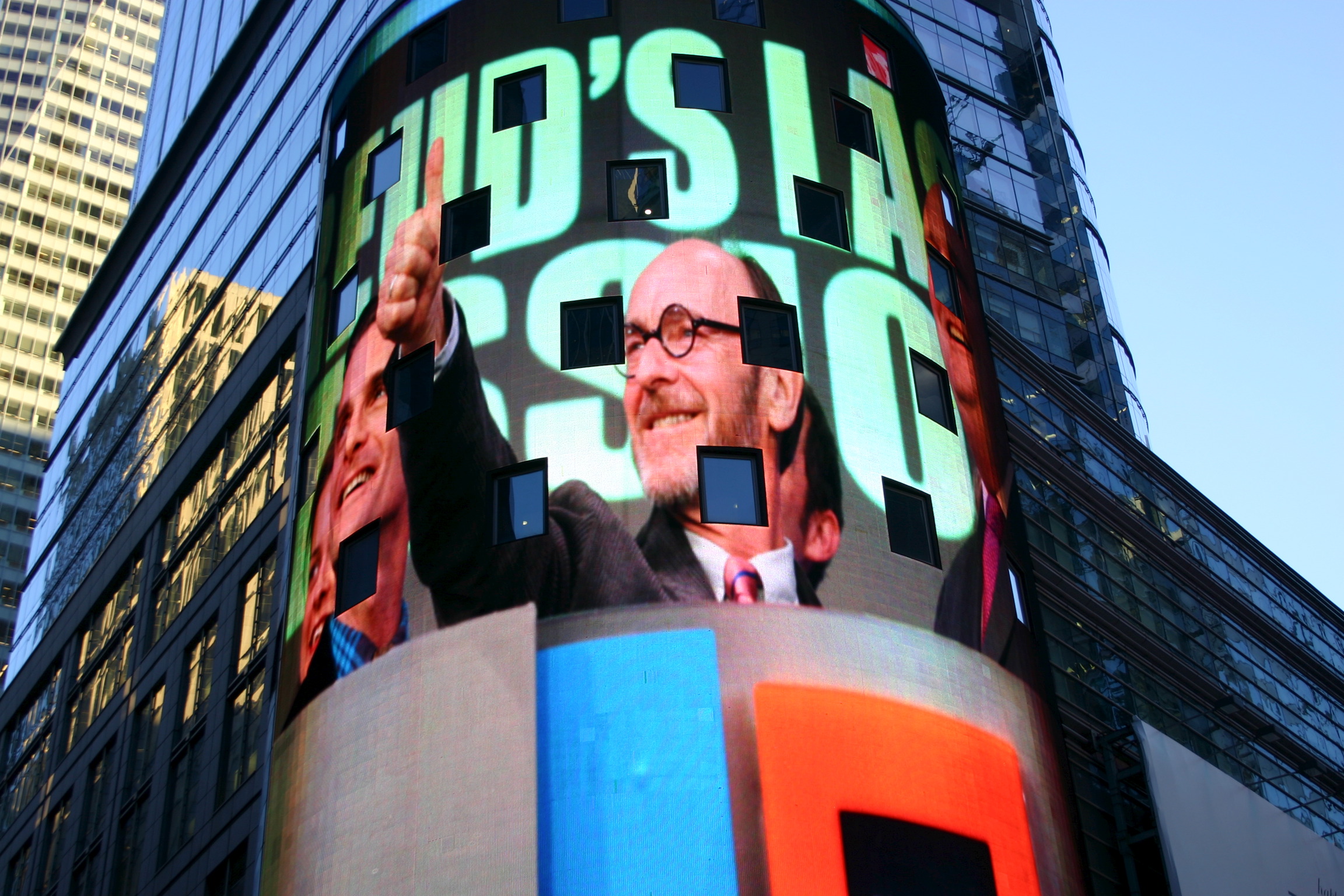 Ringing NASDAQ bell as Freud