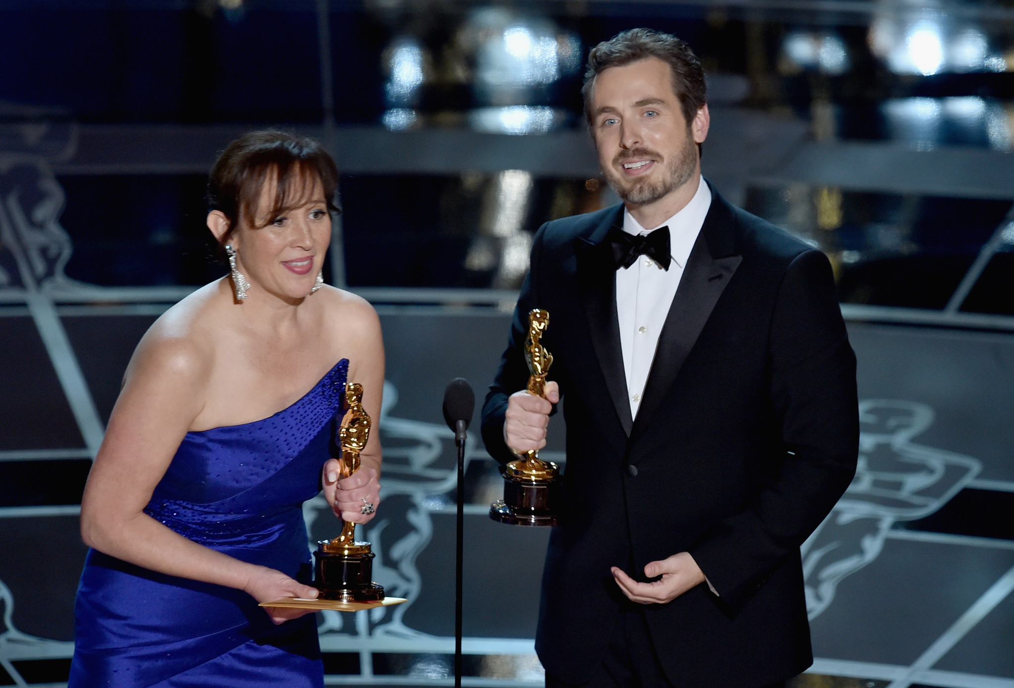 Kristina Reed and Patrick Osborne at event of The Oscars (2015)