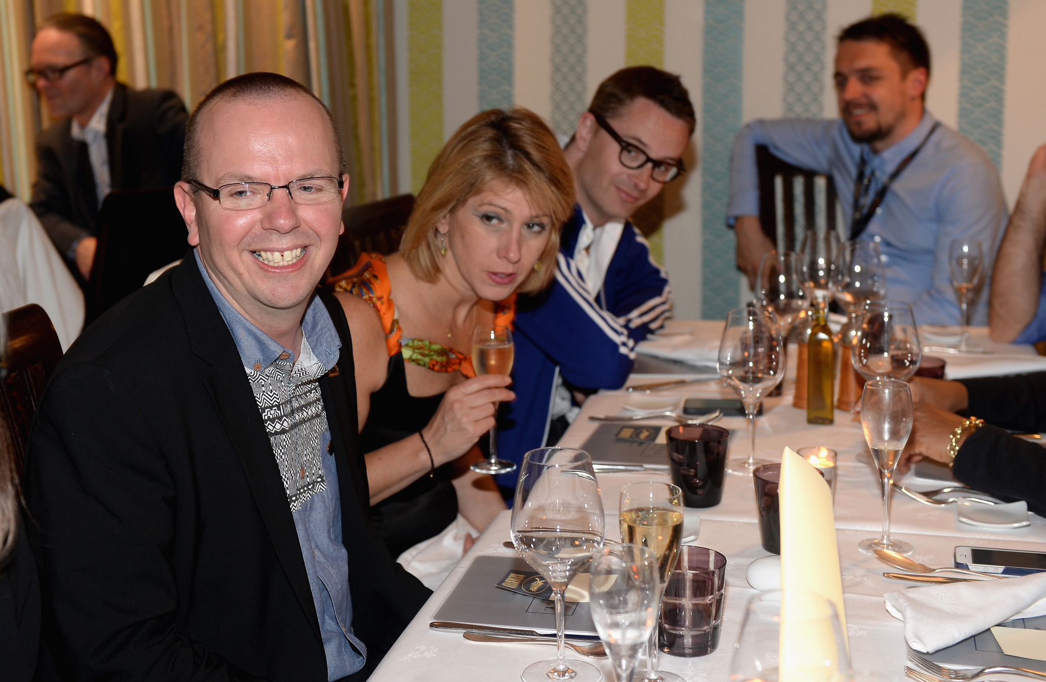 IMDb founder Col Needham (L) attends the IMDB's 2013 Cannes Film Festival Dinner Party during the 66th Annual Cannes Film Festival at Restaurant Mantel on May 20, 2013 in Cannes, France.