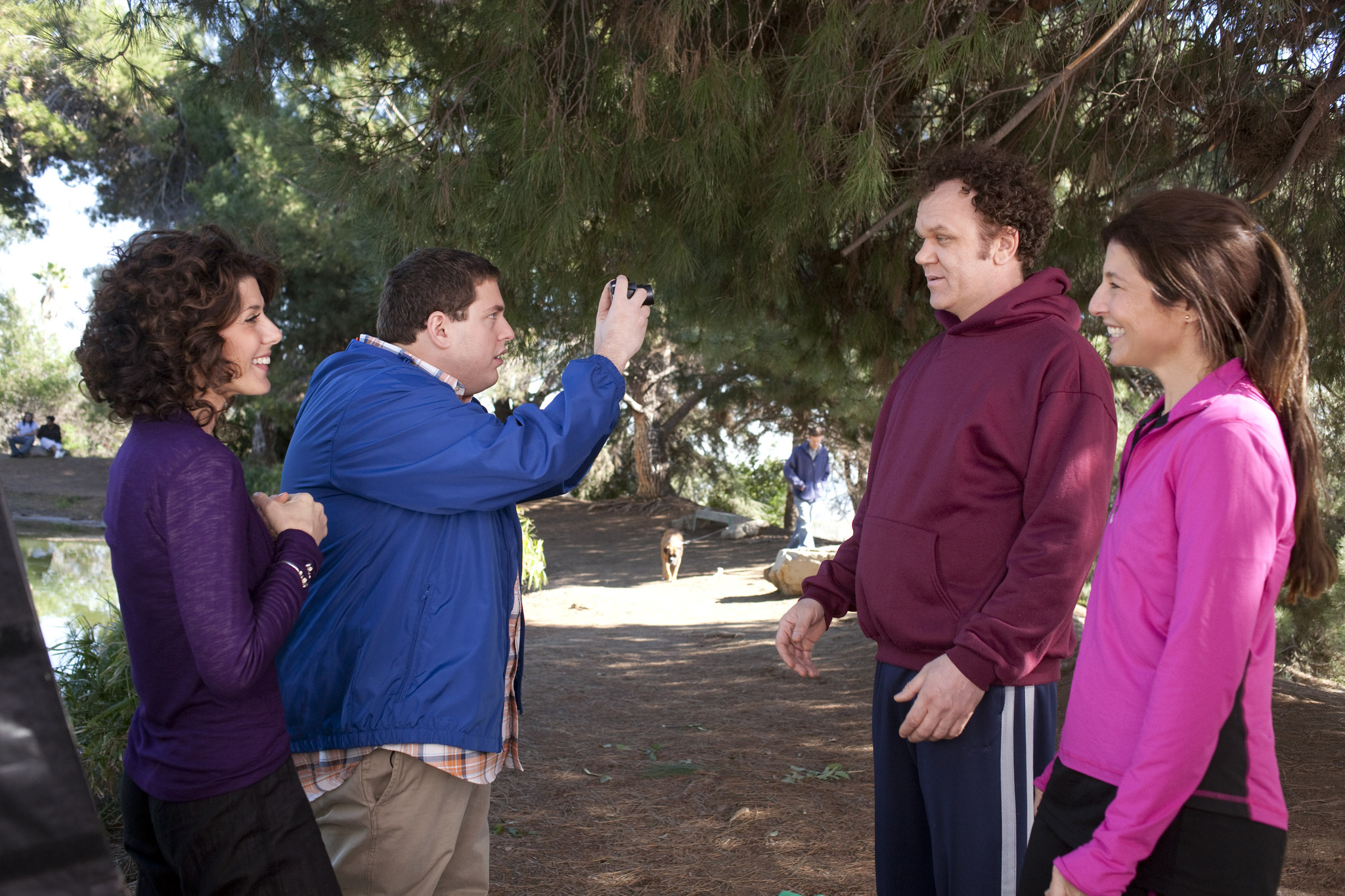 Still of John C. Reilly, Marisa Tomei, Catherine Keener and Jonah Hill in Cyrus (2010)