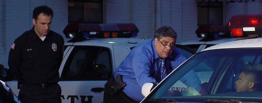 Sal Rendino, with co-stars Vincent Pastore and J.D. Williams, on the set of 