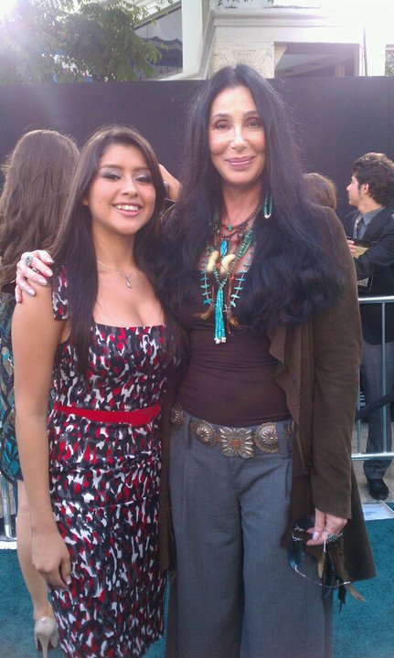 Chelsea and Cher at the premiere of Zookeeper