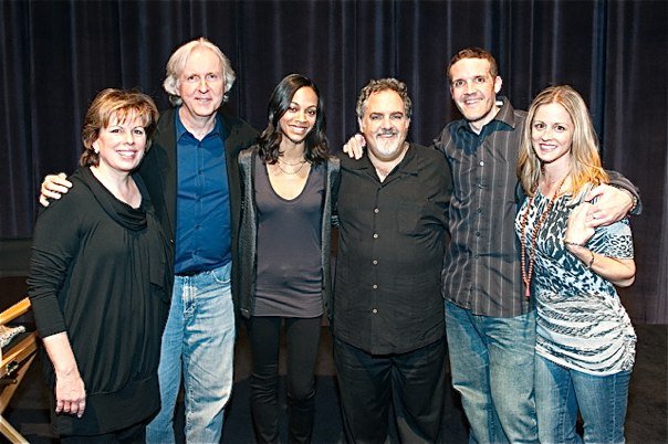 James Cameron, Zoe Saldana, Jon Landau, Julene Renee at the SAG Screening of Avatar.