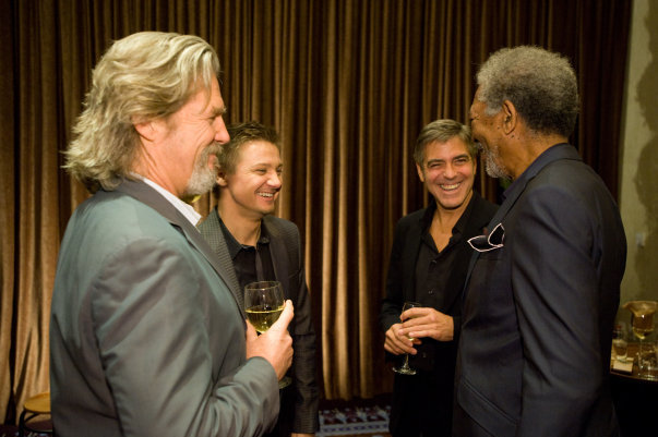 George Clooney, Morgan Freeman, Jeff Bridges and Jeremy Renner