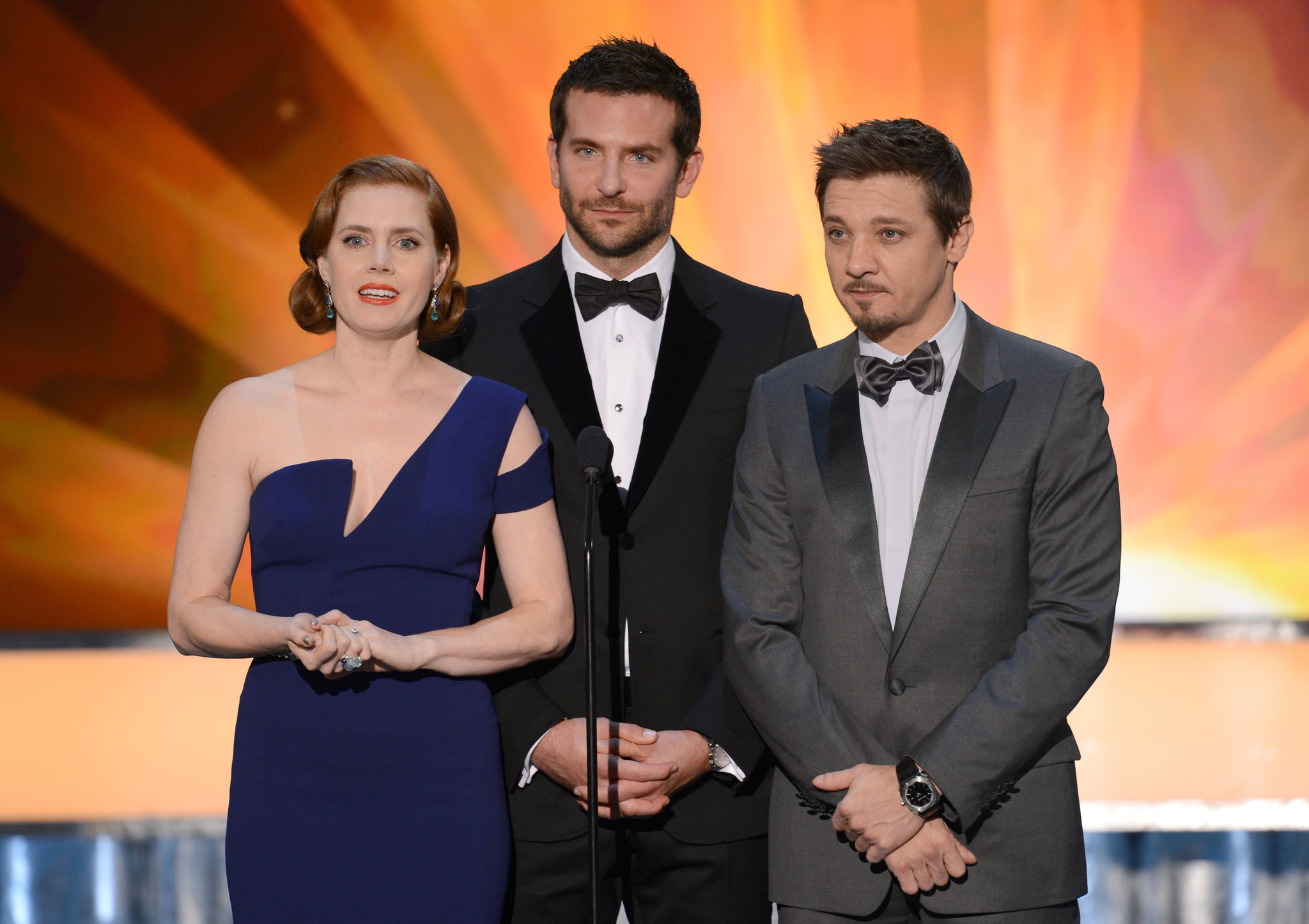Amy Adams, Bradley Cooper and Jeremy Renner