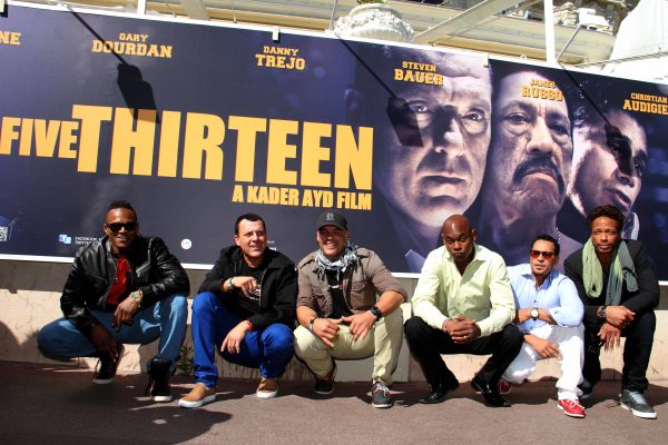 Outside the Carlton Hotel during the Cannes Film Festival with the cast of Five Thirteen, Cisco Reyes, Tom Sizemore, Bokeem Woodbine, Malik Barnhardt, Freeman White and Gary Dourdan