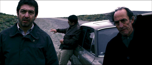 Still of Pablo Cedrón, Ricardo Darín and Walter Reyno in El aura (2005)