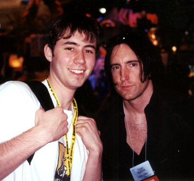 Tom Fulp with Trent Reznor at the unveiling of Doom 3.