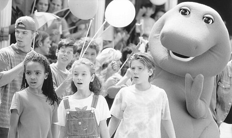 Still of Trevor Morgan, Kyla Pratt and Diana Rice in Barney's Great Adventure (1998)