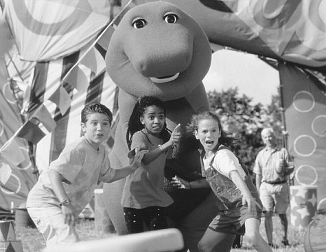 Still of Trevor Morgan, Kyla Pratt and Diana Rice in Barney's Great Adventure (1998)