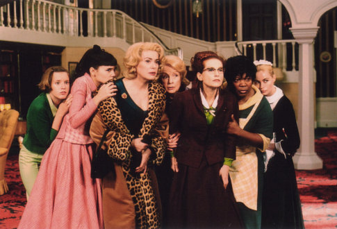 (l to r) Ludivine Sagnier, Virginie Ledoyen, Catherine Deneuve, Danielle Darrieux, Isabelle Huppert, Firmine Richard, and Emmanuelle Béart.