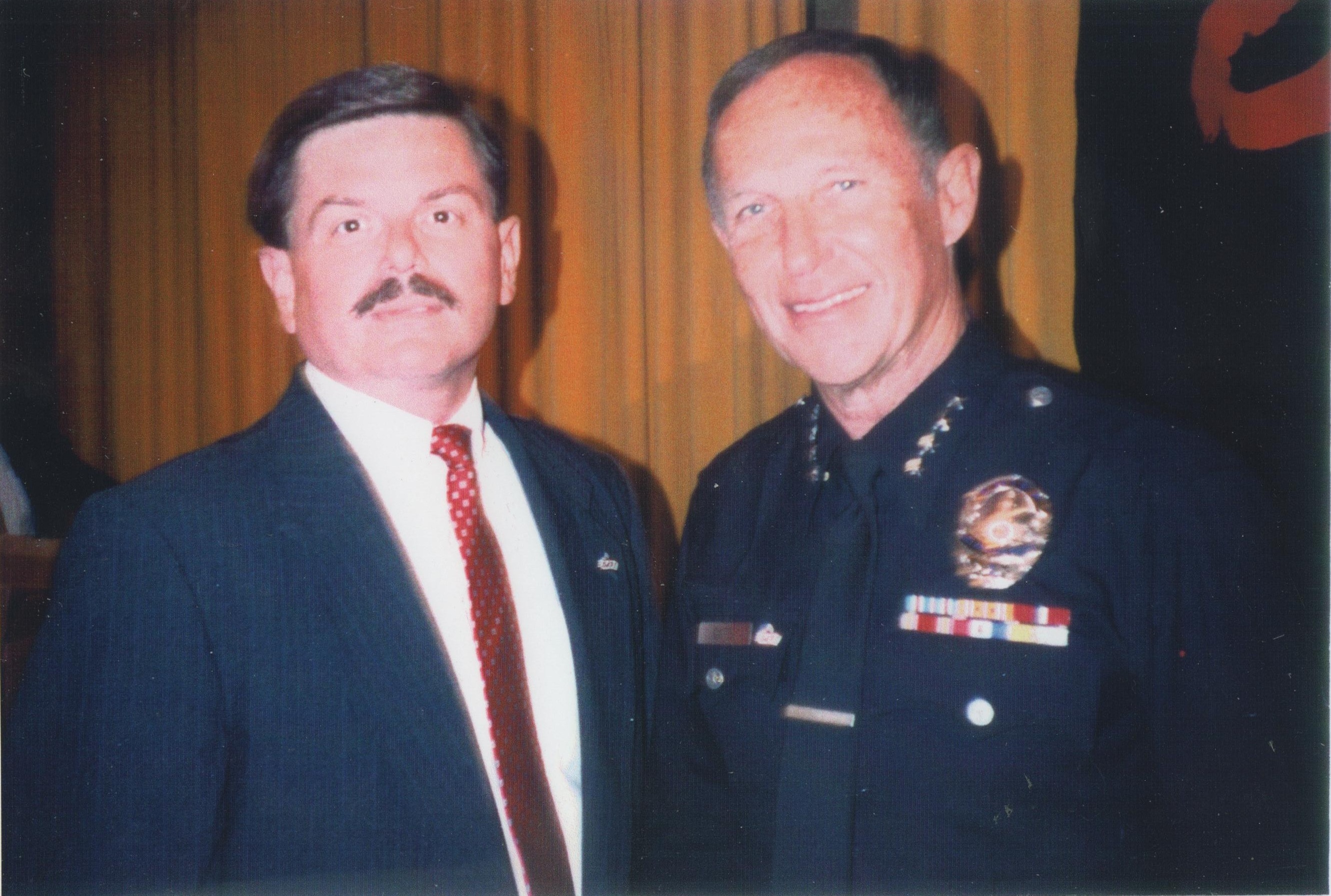 Lew Richard's Award Ceremony in Recognition for his exemplary work for the Los Angeles Police Department with Chief Daryl Gates