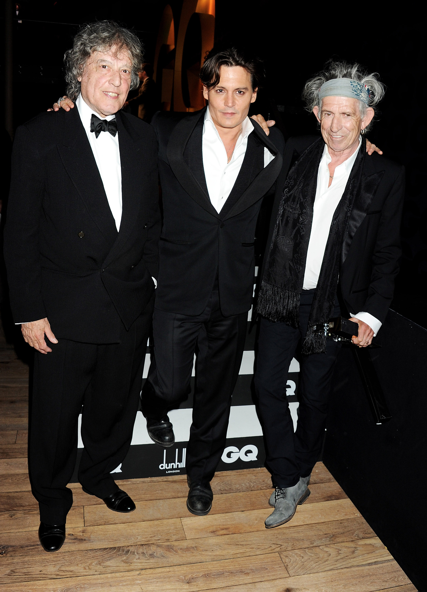 Johnny Depp, Tom Stoppard and Keith Richards