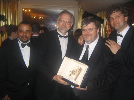 T. Woody Richman, Kurt Engfehr, 2004 Palm D'Or for Fahrenheit 9/11, Michael Moore, & Christopher Seward