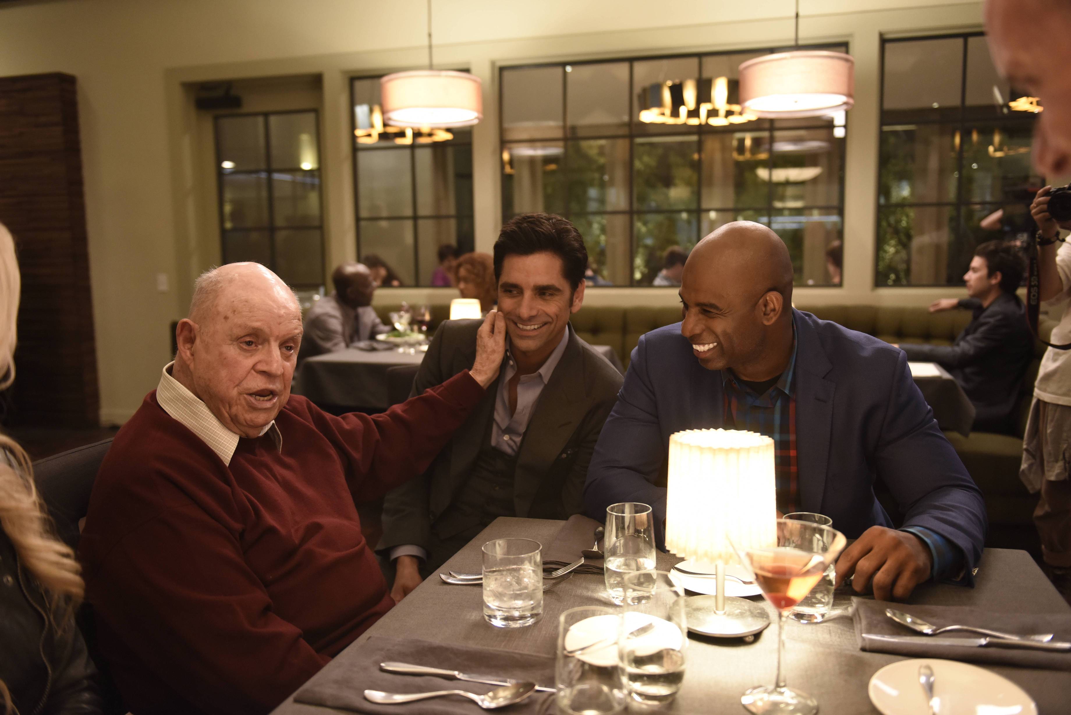 Still of John Stamos, Don Rickles and Deion Sanders in Grandfathered (2015)