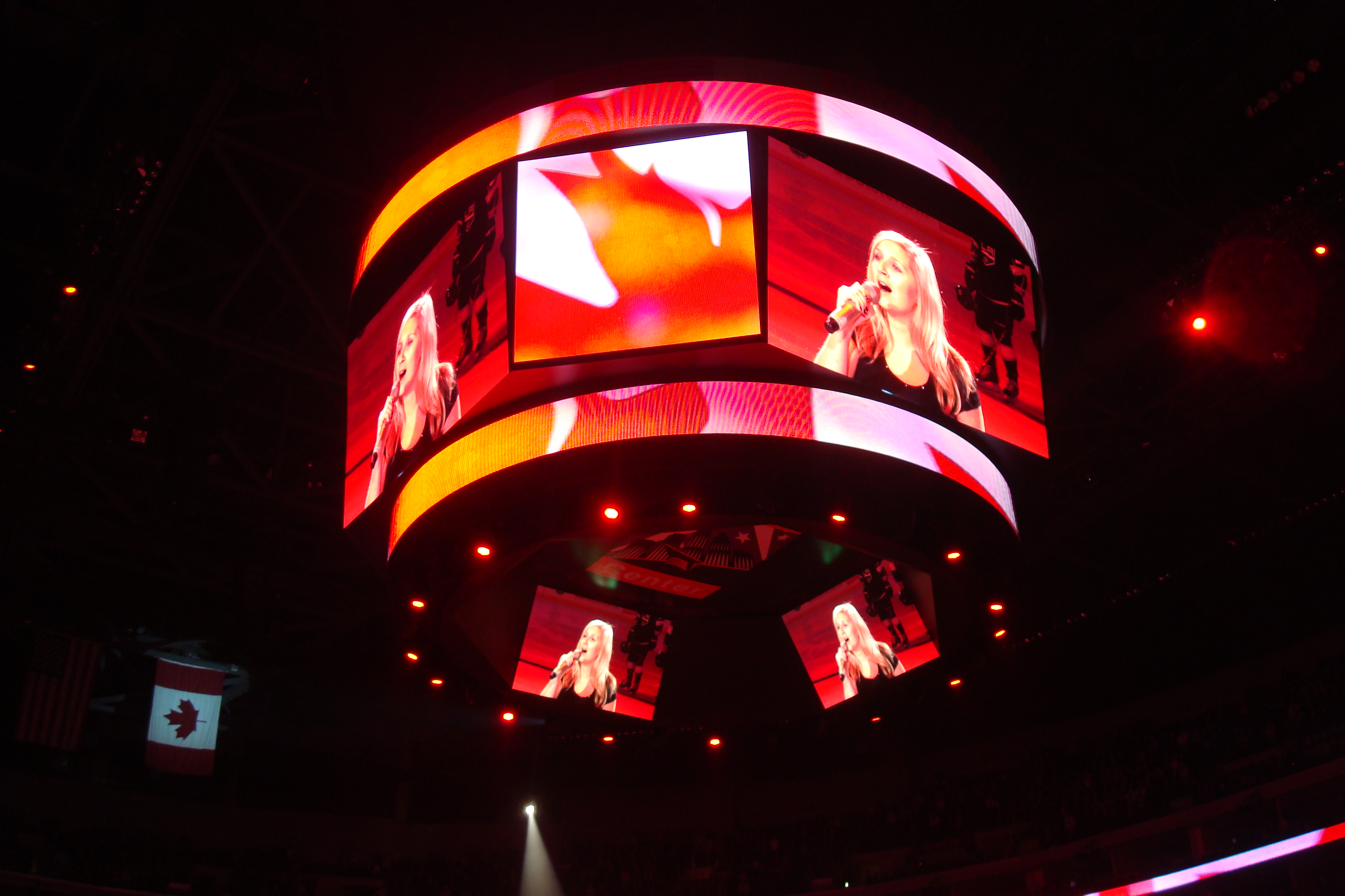 Singing the National Anthem at the Los Angeles Kings, 2011