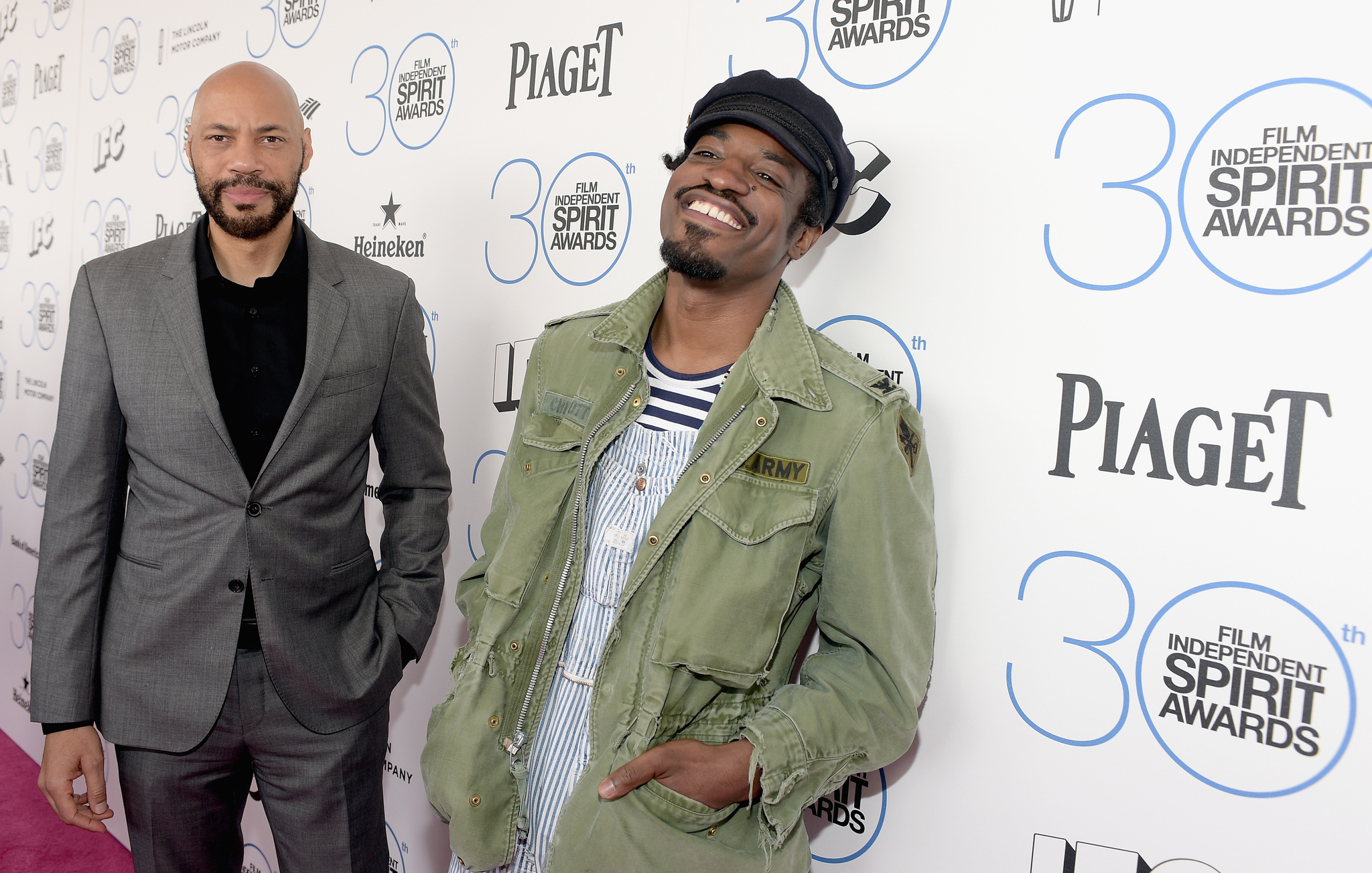 André Benjamin and John Ridley at event of 30th Annual Film Independent Spirit Awards (2015)