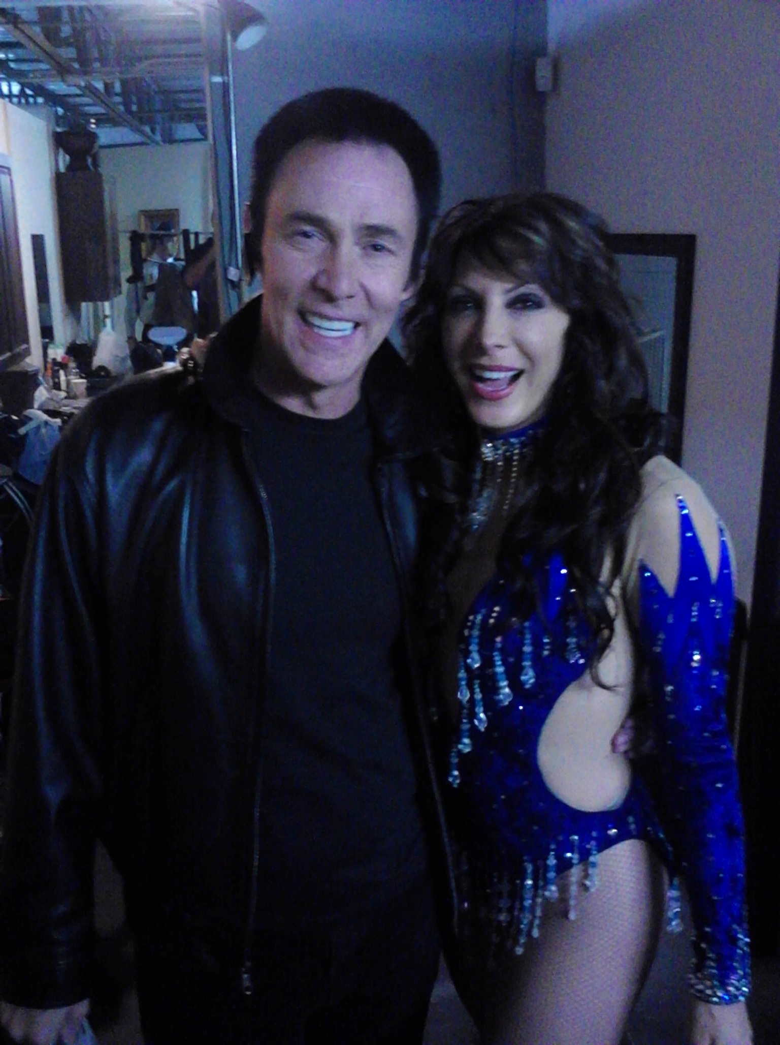 Lance Burton and I on the set of Billy Topit Las Vegas at Chris Angels wherehouse