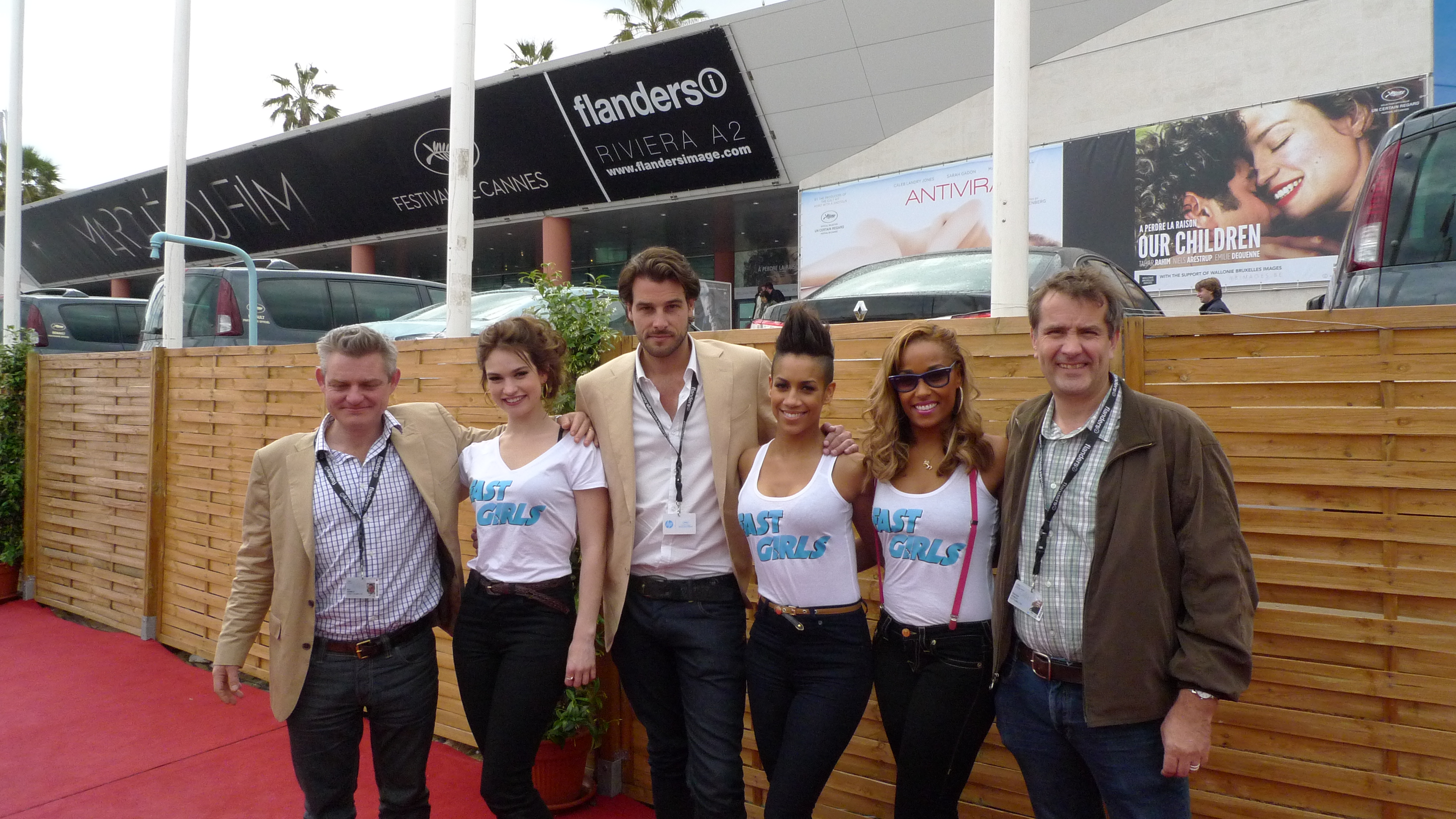 Ben Rimmer, Lily James, Regan Hall, Dominique Tipper, Lorraine Burroughs, Damian Jones - Launching 'FAST GIRLS', Cannes 2012