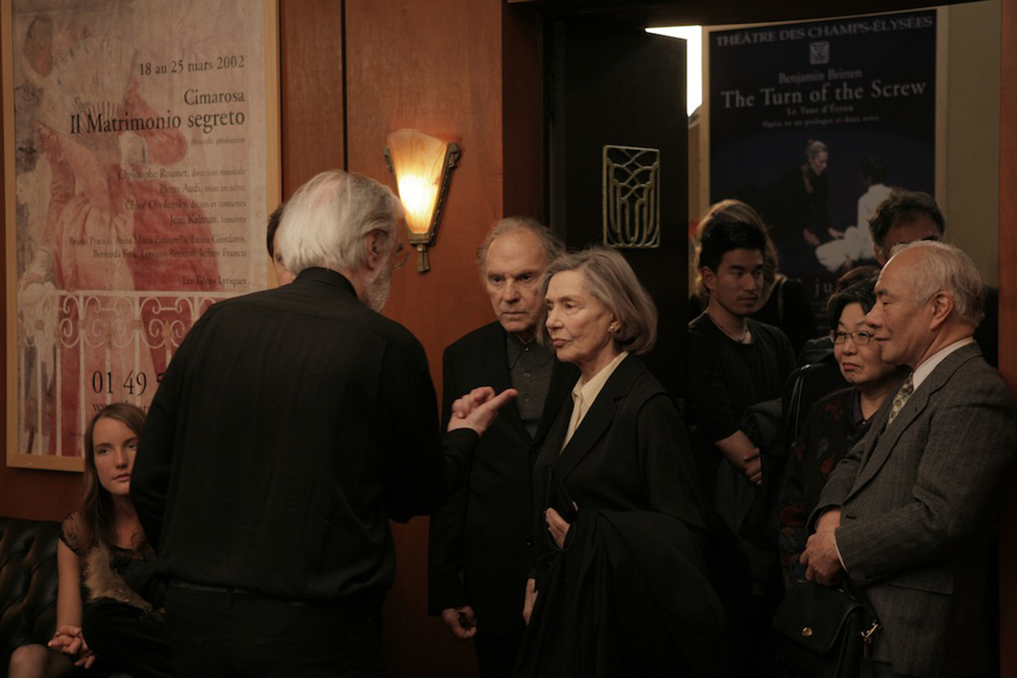 Still of Jean-Louis Trintignant, Michael Haneke and Emmanuelle Riva in Amour (2012)