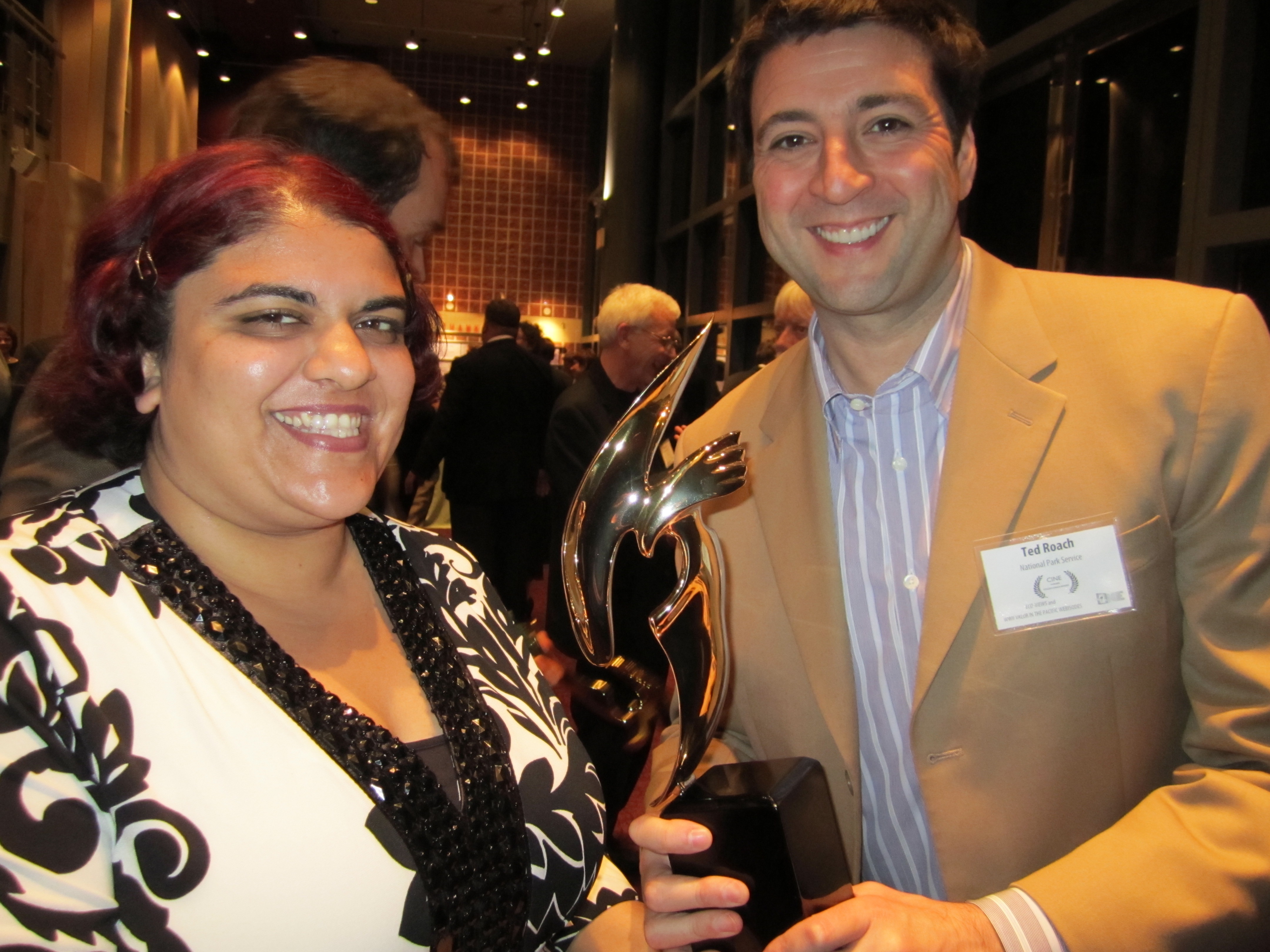 Co-producer Aditi Desai and I at the 2011 CINE Golden Eagle Awards in Washington, DC