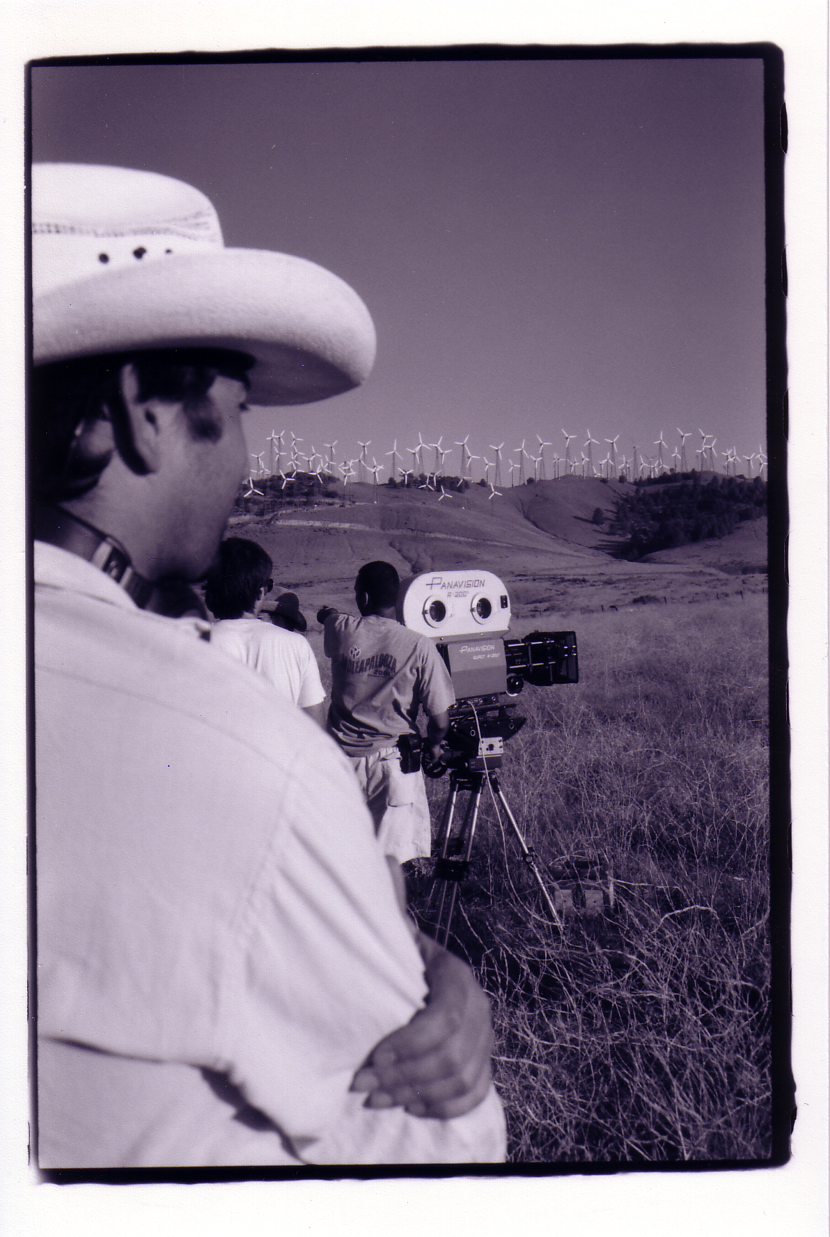 Ted Roach and Santiago Barreiro during the filming of The Gentleman Don La Mancha.