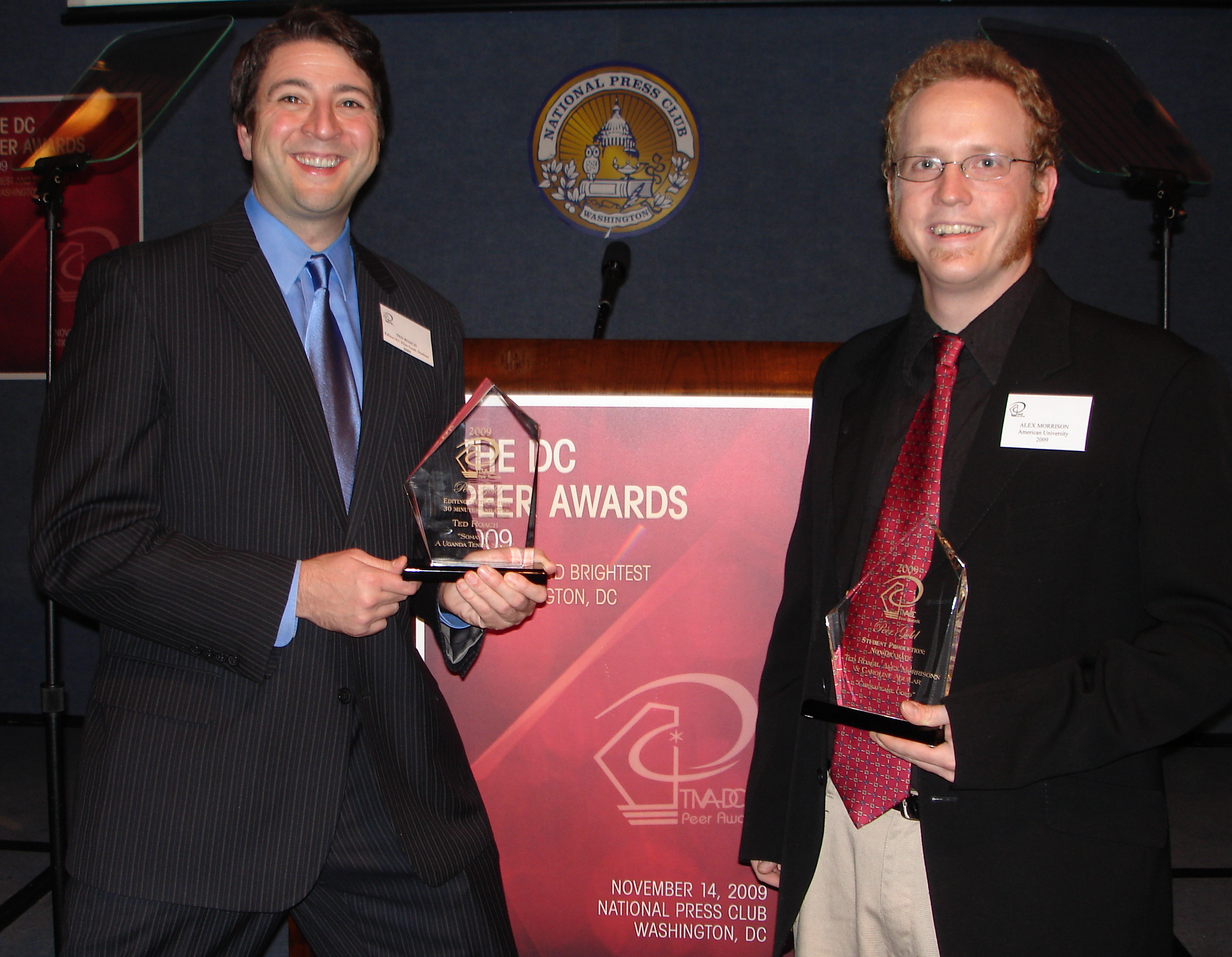 2009 TIVA-DC Peer Awards. Ted Roach and Alex Morrison.