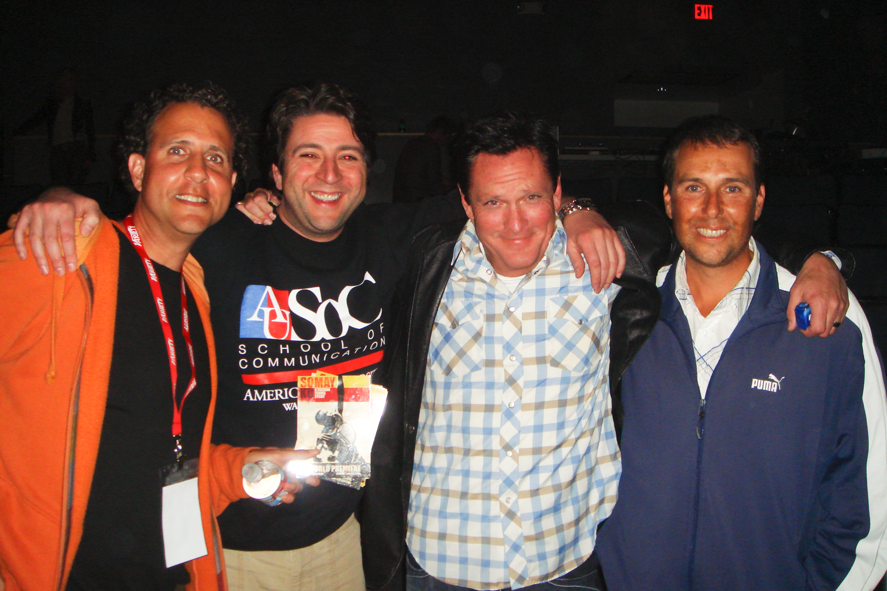 Somay Ku: A Uganda Tennis Story, Best Documentary Malibu Film Festival (2008). Pictured: Rex Miller, Ted Roach, Michael Madsen and David Thayne.