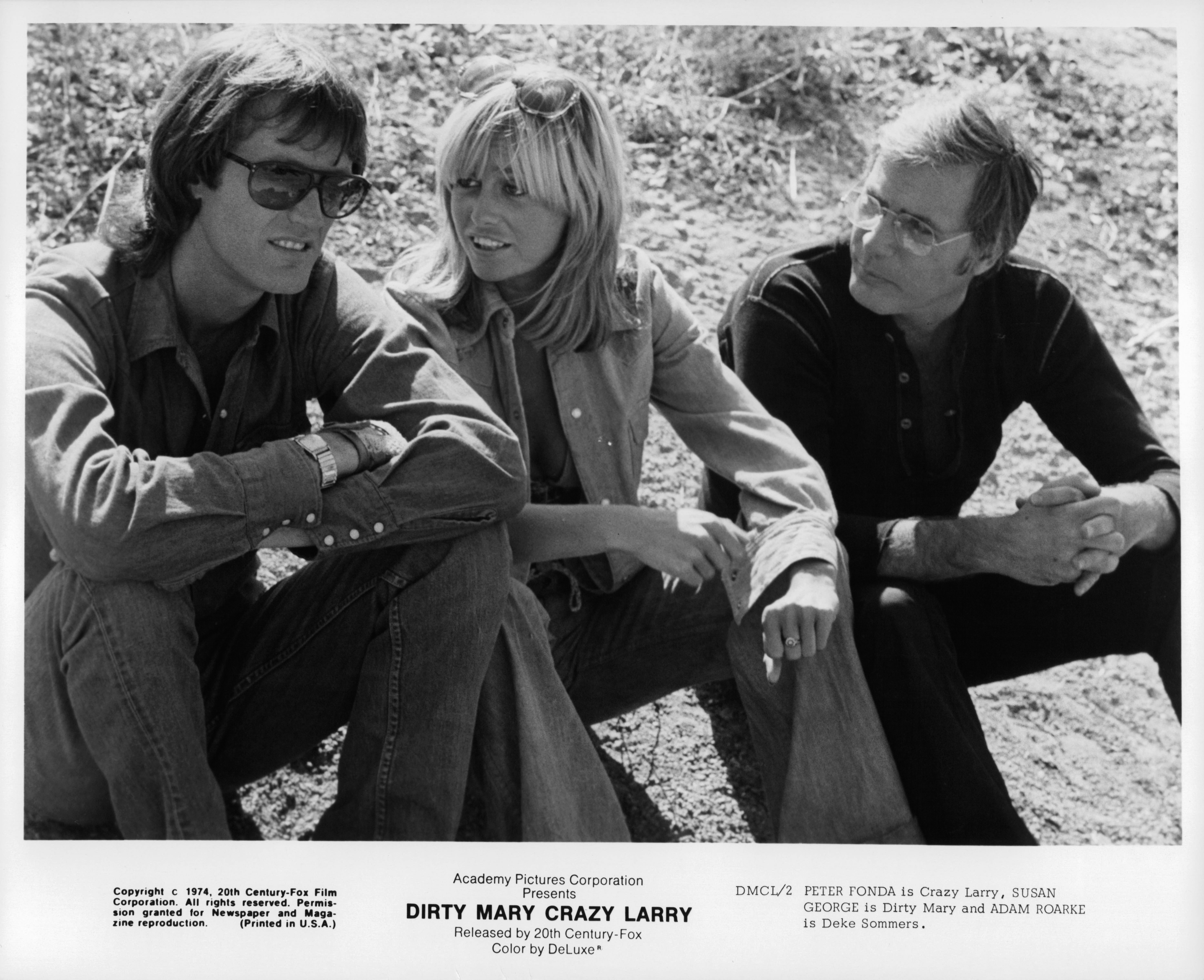 Still of Peter Fonda, Susan George and Adam Roarke in Dirty Mary Crazy Larry (1974)