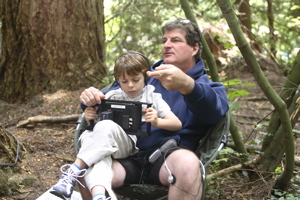 My son and I on the set