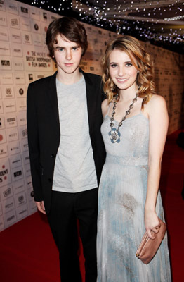 Freddie Highmore and Emma Roberts