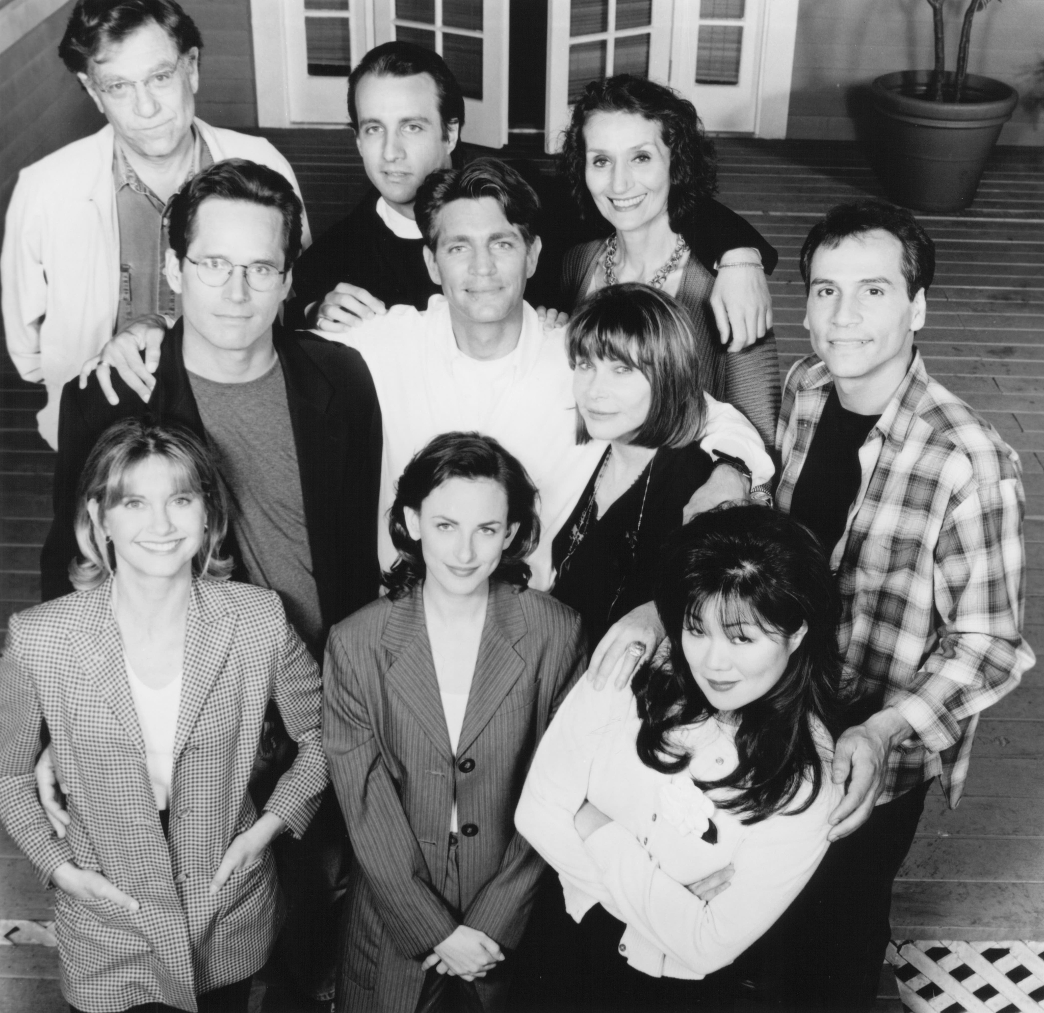 Still of Olivia Newton-John, Eric Roberts, Bronson Pinchot, George Segal, Gregory Harrison, Dimitra Arliss, Margaret Cho, Marlee Matlin and Paul Regina in It's My Party (1996)