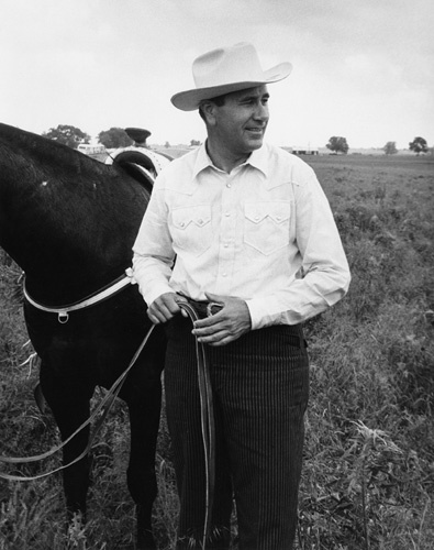 Oral Roberts at his ranch in Oklahoma