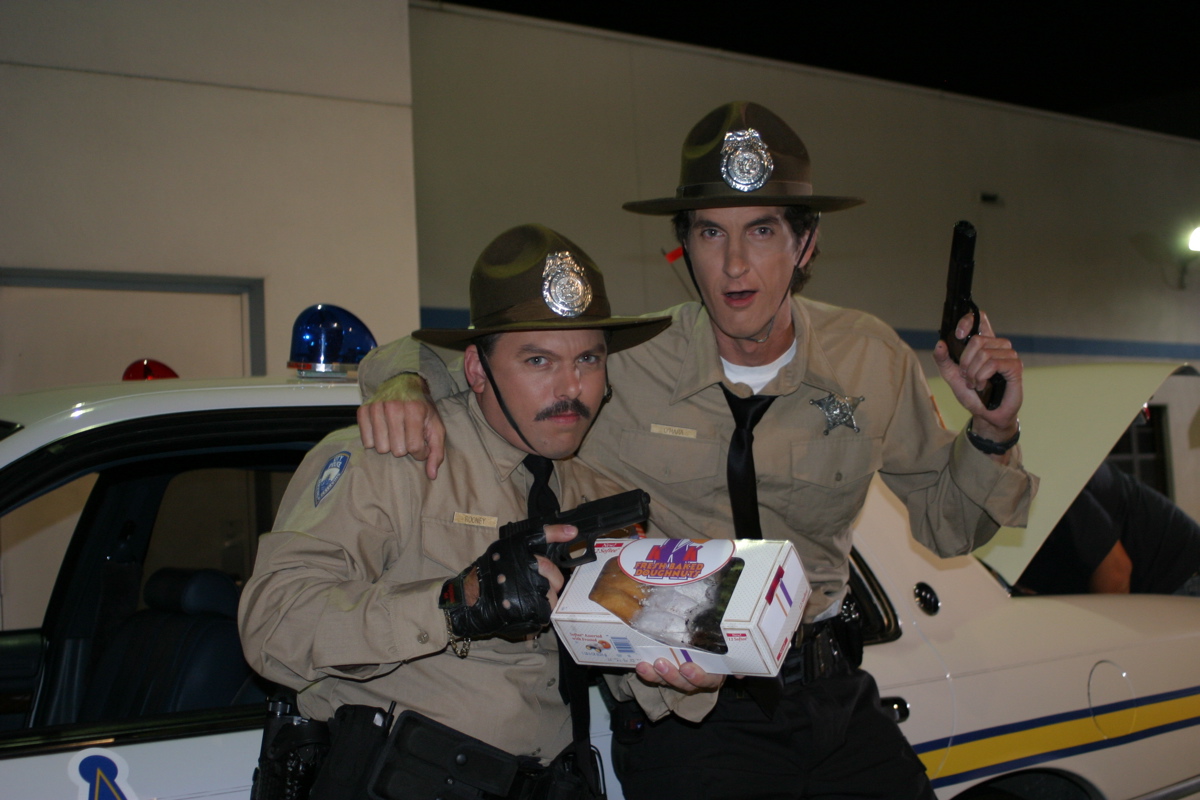 Cameron Roberts (as Officer Rooney) and Brad Gorton (as Officer O'Hara) from D7's award winning short film The Cleaner Connection, starring Dan Preston (Weekend at Bernies).