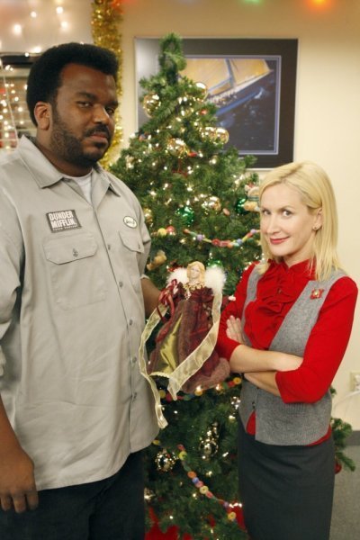 Still of Craig Robinson and Angela Kinsey in The Office (2005)