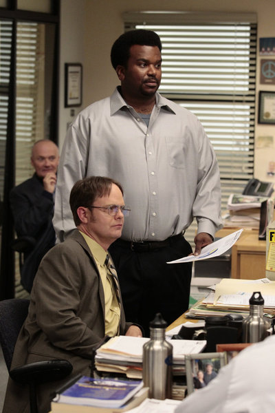 Still of Creed Bratton, Craig Robinson and Rainn Wilson in The Office: Jury Duty (2012)