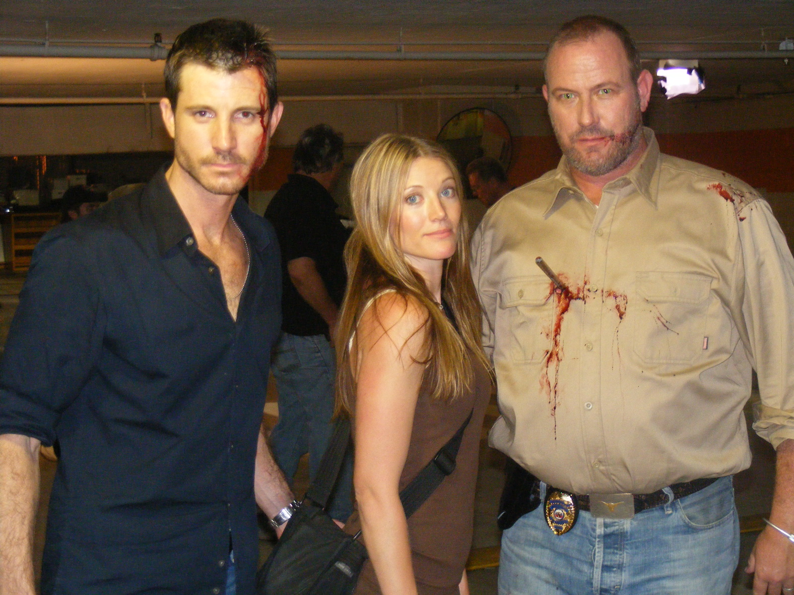 Chris Cleveland, Julianna Robinson and Kevin Fry on the set of Fusion. June 29th, 2008