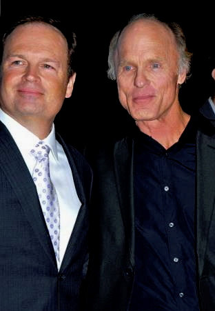Todd Robinson and Ed Harris at the premiere of Phantom.