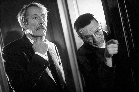 Patrice Leconte and Jean Rochefort in L'homme du train (2002)