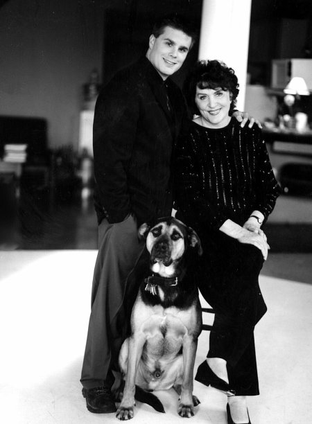Rod Roddenberry with Majel Barrett Roddenberry and Orion.