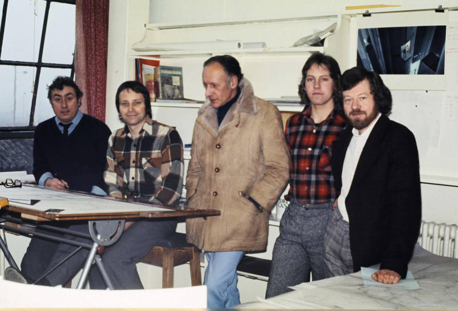 1976. with Peter childs Harry Lang. Steve Cooper,Ted Ambrose. Part of The Star Wars Art Dept.