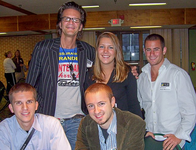 Tom Garrett and UT Filmmakers Tara Parian, Kevin Mancusco, George Denison, Christian Perkins at International Location Managers seminar Oct 2007