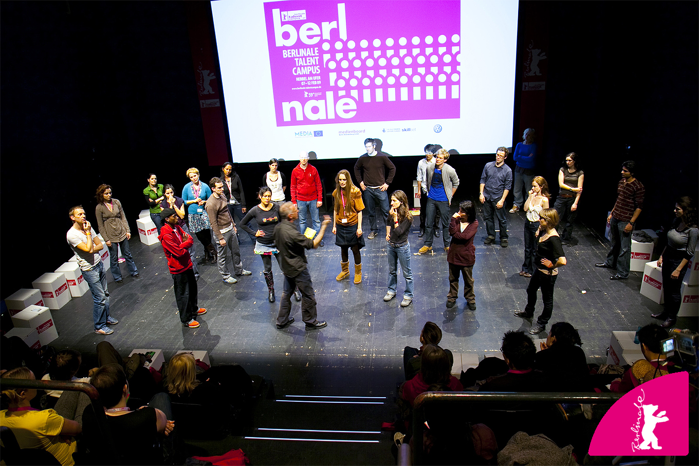 Jean-Louis teaching talents at the Berlinale Talent Campus