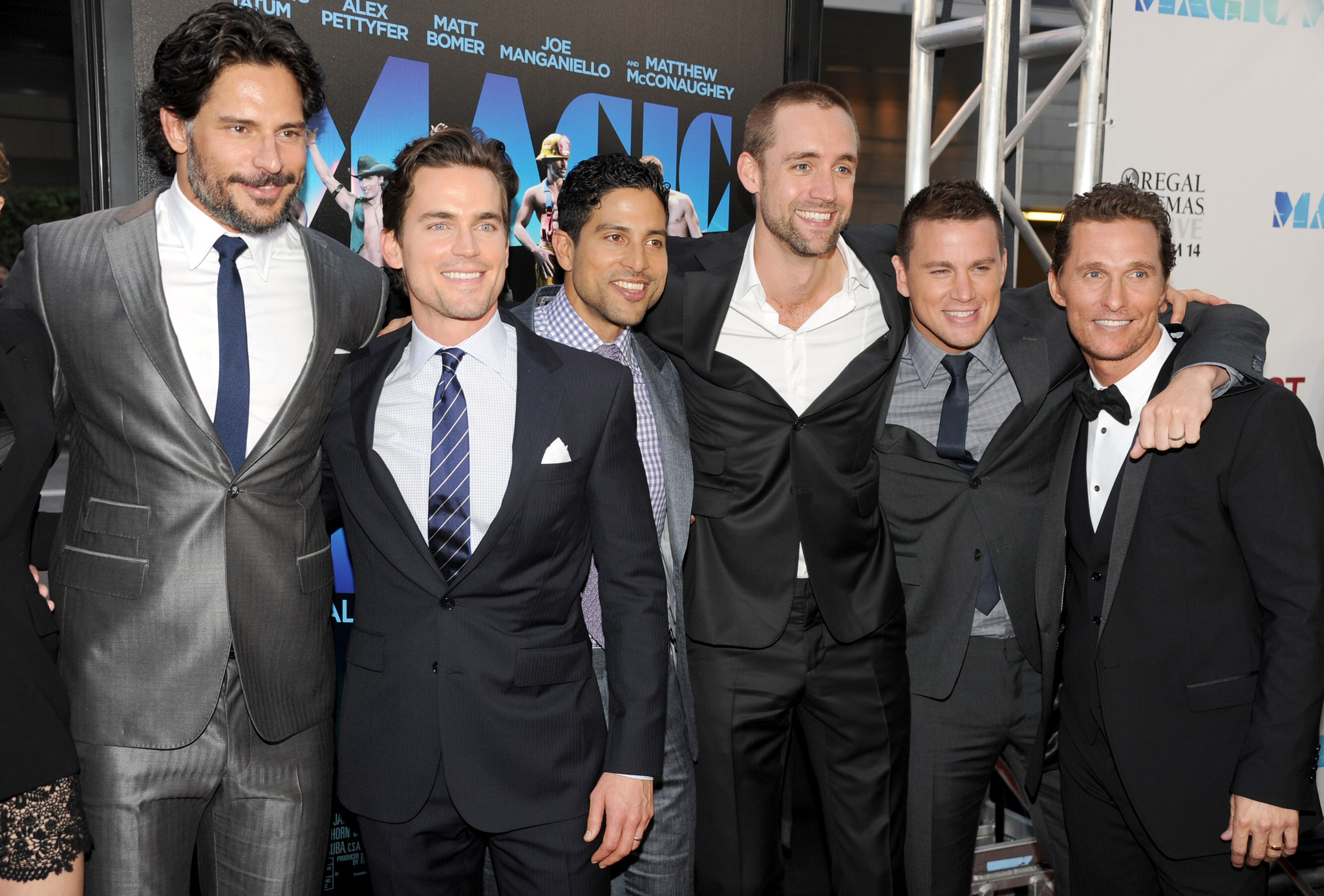 Matthew McConaughey, Matt Bomer, Joe Manganiello, Adam Rodriguez, Channing Tatum and Reid Carolin at event of Magiskasis Maikas (2012)
