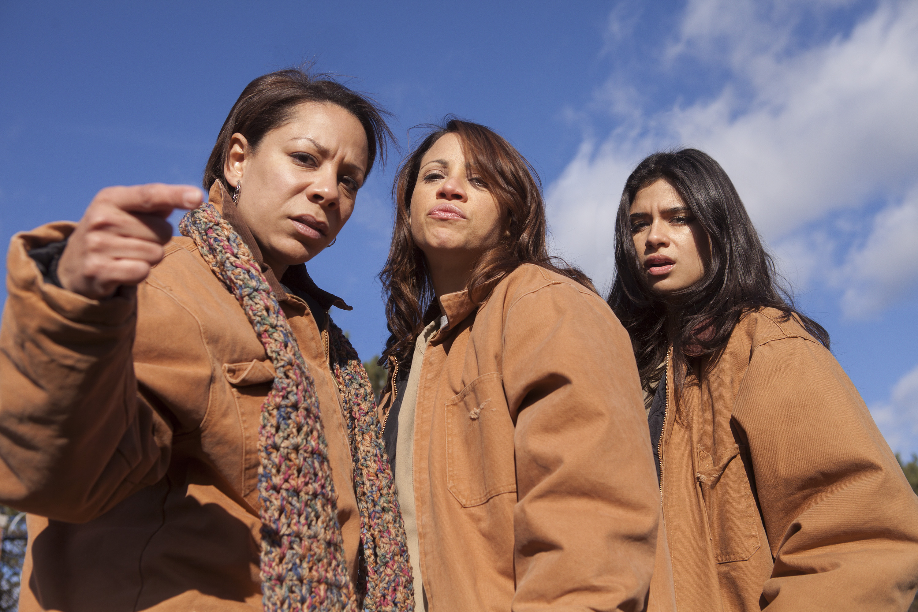 Still of Elizabeth Rodriguez and Diane Guerrero in Orange Is the New Black (2013)