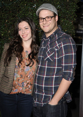 Seth Rogen and Lauren Miller at event of Is kur tu zinai? (2010)