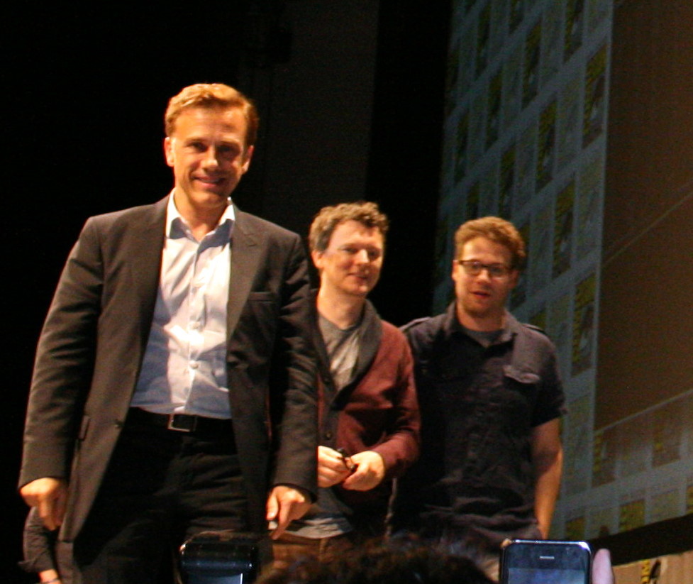 Michel Gondry, Seth Rogen and Christoph Waltz