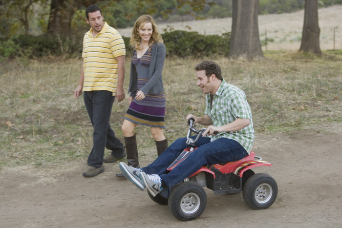 Still of Adam Sandler, Leslie Mann and Seth Rogen in Funny People (2009)