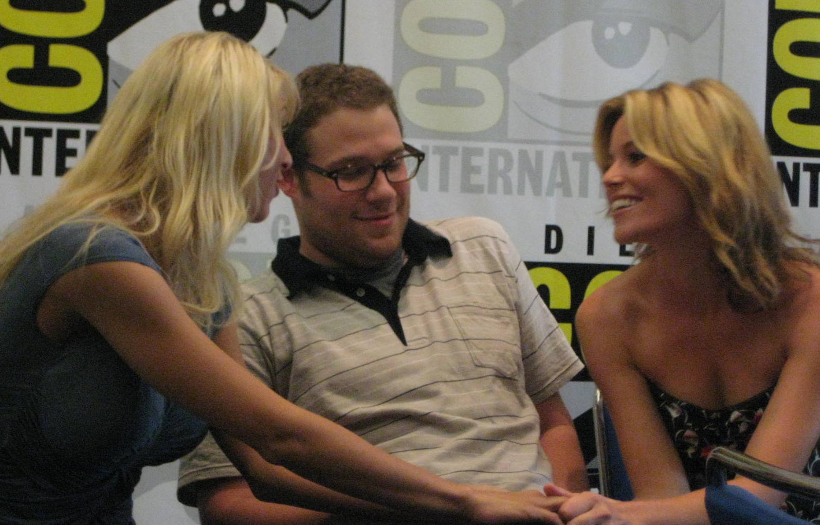 Elizabeth Banks, Seth Rogen and Katie Morgan at event of Zack and Miri Make a Porno (2008)