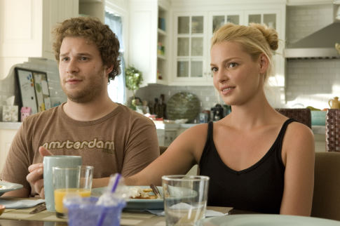 Still of Katherine Heigl and Seth Rogen in Knocked Up (2007)